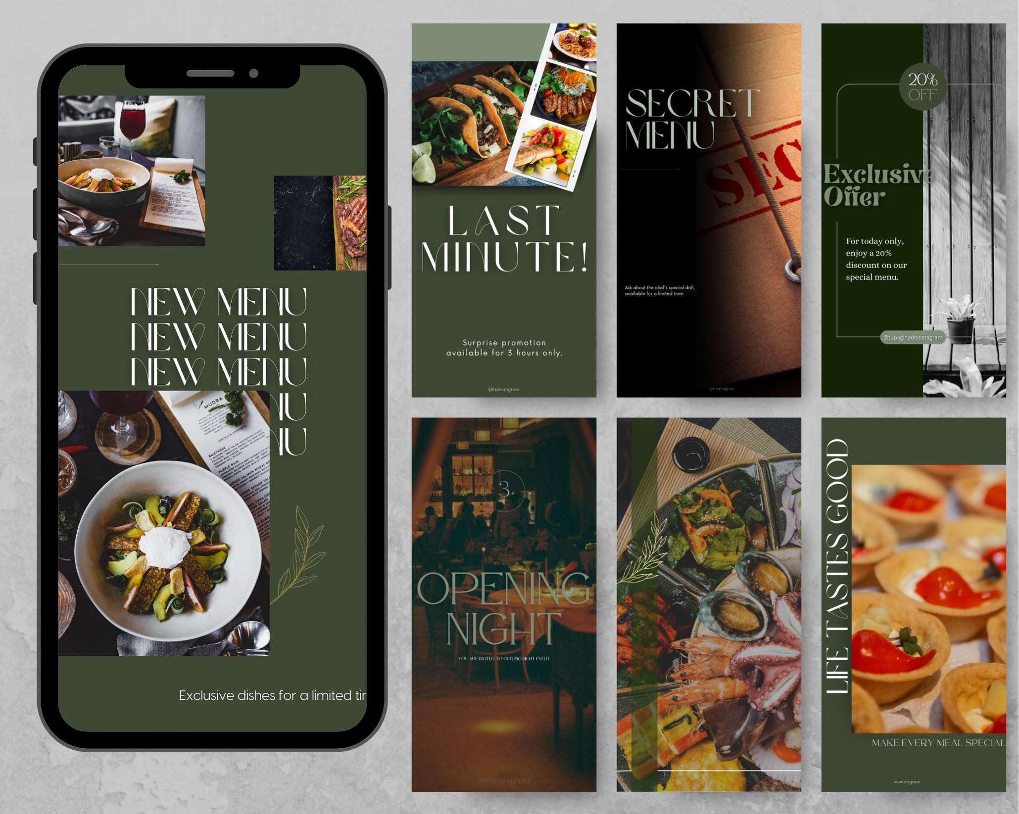 230 Restaurant Instagram Post Templates, Canva Social Media Marketing ...