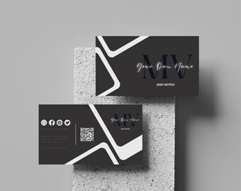 Plantilla de tarjeta de presentación minimalista de belleza: Diseño elegante de salón (Canva editable, descarga digital)