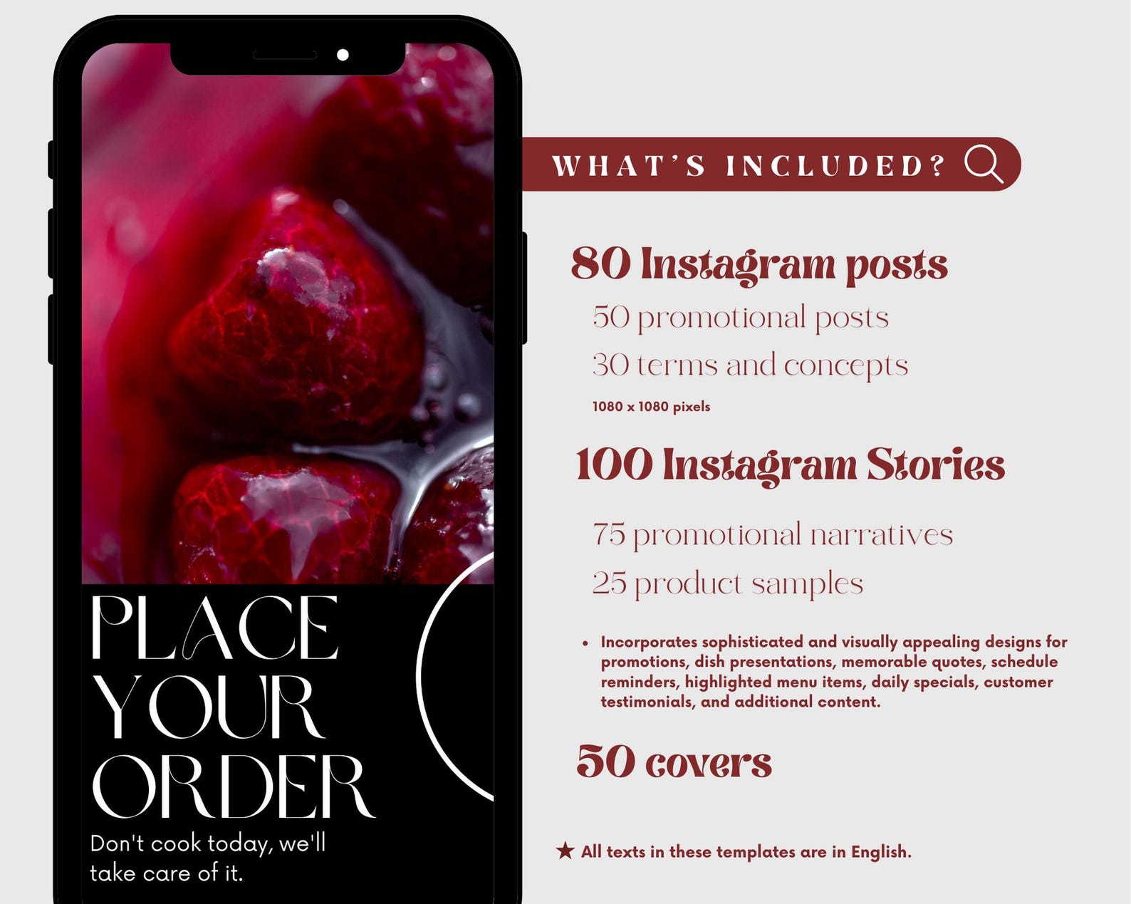 230 Restaurant Instagram Post Templates, Canva Editable (230) - Etsy