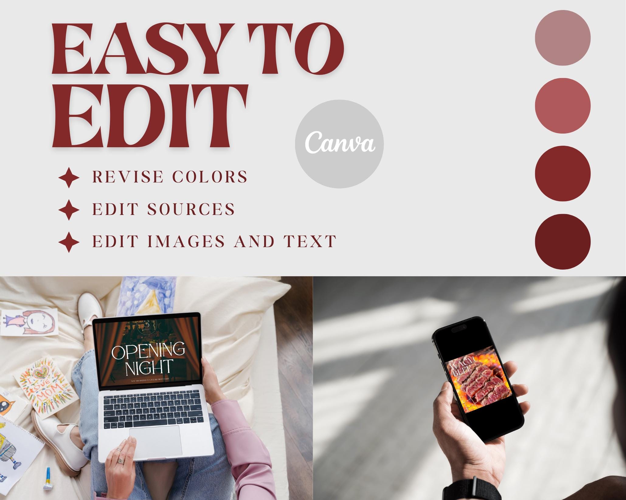 230 Restaurant Instagram Post Templates, Canva Editable (230) - Etsy