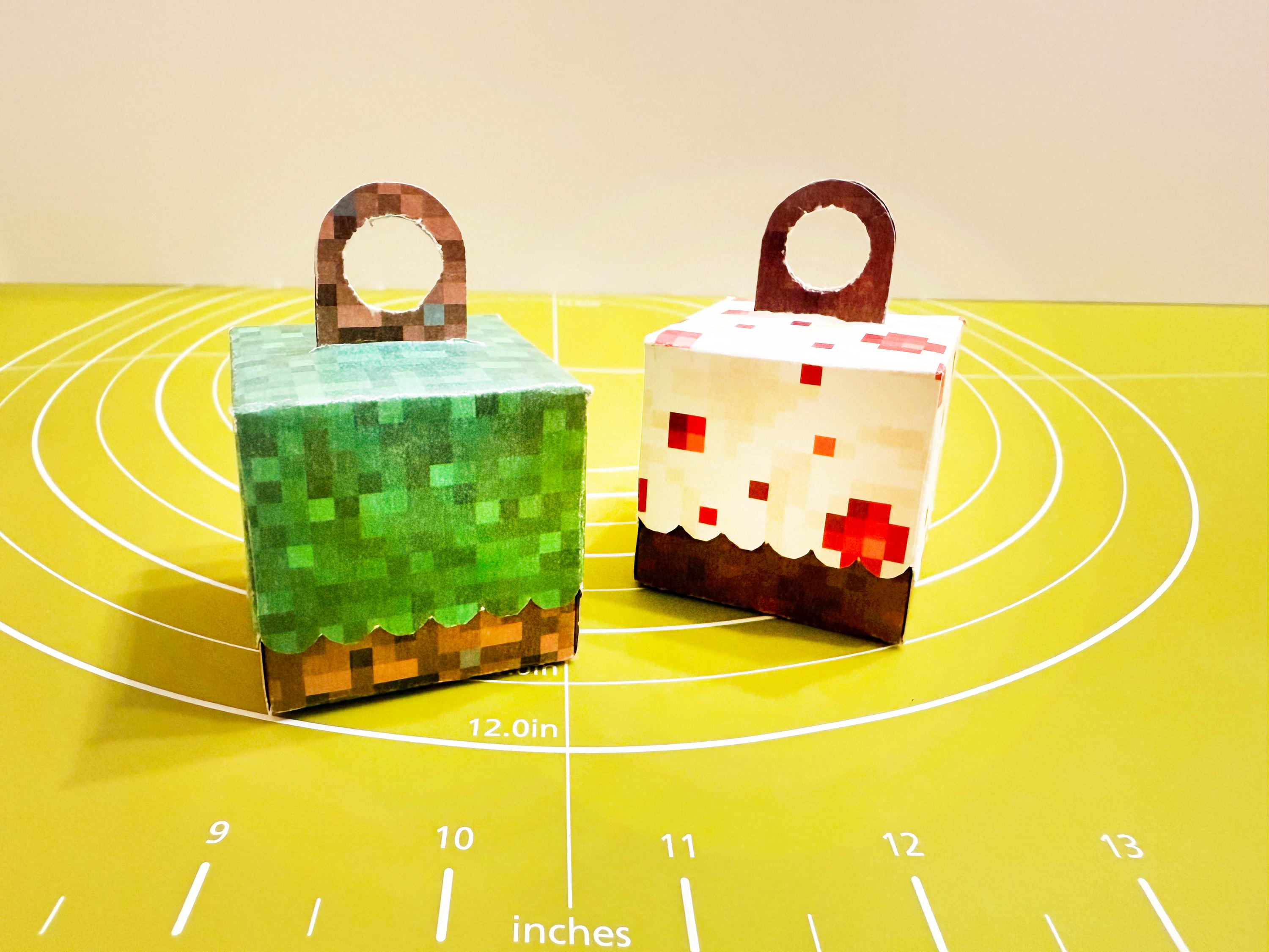 Printable Grass & Cake Block Boxes