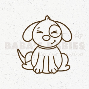 Puppy SVG, Cute Puppy Dog SVG, Puppy Clipart, Dog Cut File, Puppy Dog SVG, Puppy Dog Shirt, Cricut, Instant Download, Single Layer, Outline