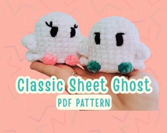 Häkelanleitung für ein Geister-Blatt, Halloween-Amigurumi für Anfänger (PDF-Anleitung)