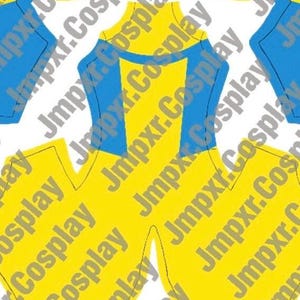 Invincible War Veil Mask Invincible Yellow and Blue Suit Pattern