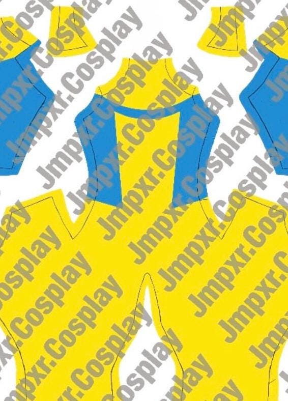 Invincible War Veil Mask Invincible Yellow and Blue Suit Pattern