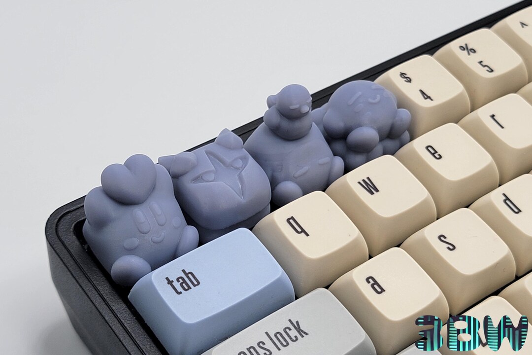 Kirby Keycap Set - UNPAINTED | Cherry MX | Resin Artisan Keys W ...