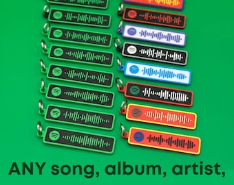 Custom Spotify Code Keychain – Personalized Music Gift | Song, Album, Artist, Playlist, Profile | Any Color