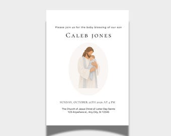 LDS Baby Blessing Invite