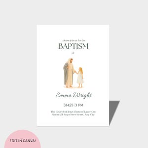 Invitación al bautismo SUD, Programa de bautismo, Plantilla de bautismo, Invitación al bautismo, Iglesia