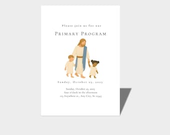 Primary Program Invitation. Come Follow Me. Ward Primary Program. Primary Presentation for Sacrament Meeting.