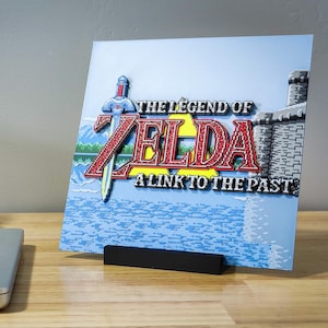 3D Legend of Zelda: A Link to the Past Desktop Wall Art - SNES Nostalgia Decor