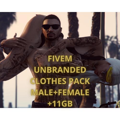 FiveM Clothing Pack: 11GB+ RP Outfits, Male & Female (Digital Download)
