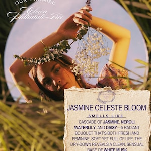 JASMINE CELESTE BLOOM  Perfume Roll On | Clementine | Angel's Trumpet | Jasmine Absolute | Neroli | White Musk | Daisy Niche Indie Fragrance