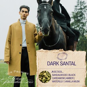 Dark Santal | Phthalate-Free Perfume Oil | Indie Perfume| Handmade | Santal Oud | Complex  | Unisex | Sultry Perfume Cardamom  | Sexy