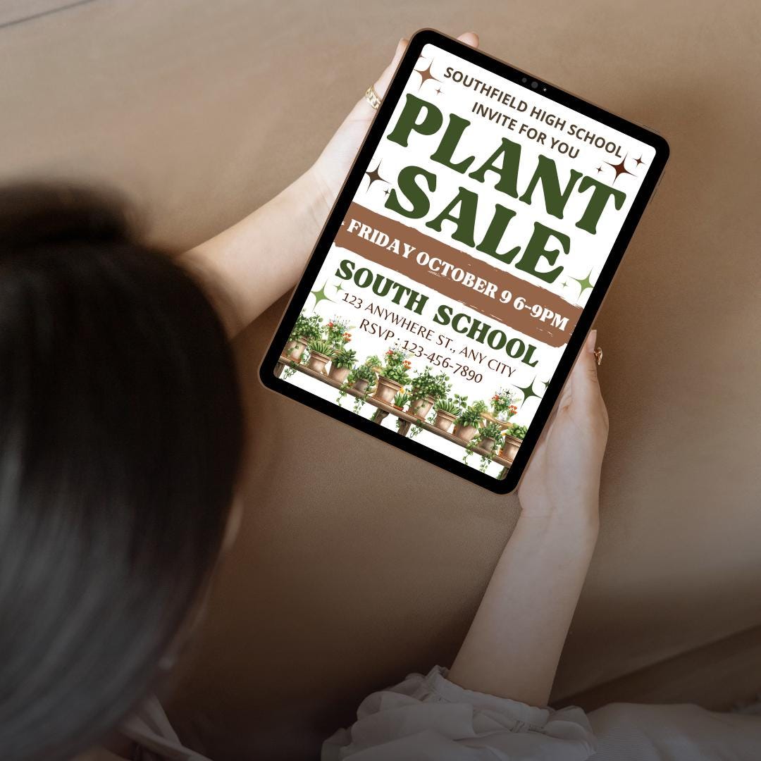 Editable Plant Flyer | Garden Event Template (digital Download - Etsy