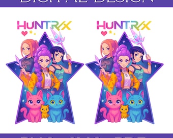 Kpop Huntrix Fan Art PNG | Demon Hunters, Saja Girls (Digital Download)