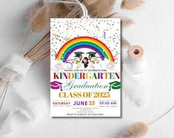 Etiquetas de regalo para graduación de jardín de infantes, promoción de 2025 (descarga instantánea)