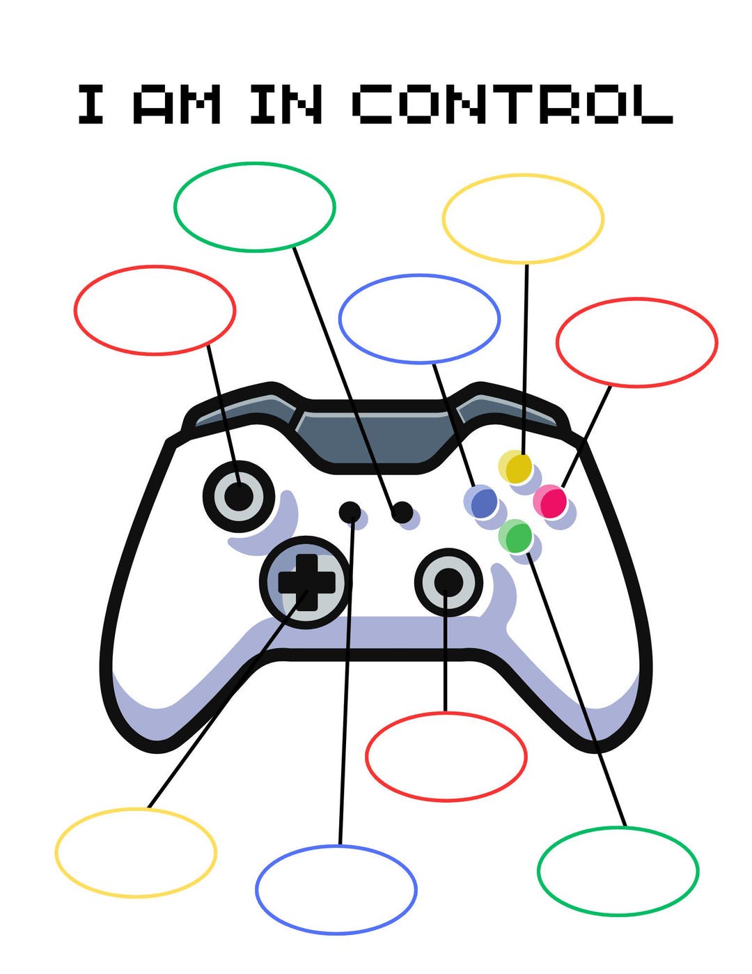 I Am in Control Worksheet - Etsy