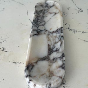 Calacatta Viola Marble Serving Tray, Elegant & Unique Home Decorl, Rustic Carved Stone Dish, Minimalist Home Decor, Custom House Gift