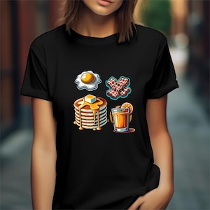 Breakfast Club TShirt - Pancakes Shirt | Pancake Lover Brunch Squad Tee | Food Graphics Gift for Him or Her | Gifts for Foodies