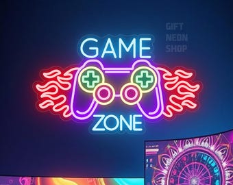ヴィンテージ コントローラー ゲーム ネオンサイン、ゲーマー ネオン