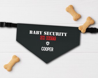 Bandana de seguridad personalizada para bebés y mascotas: collar de perro con anuncio de embarazo personalizado