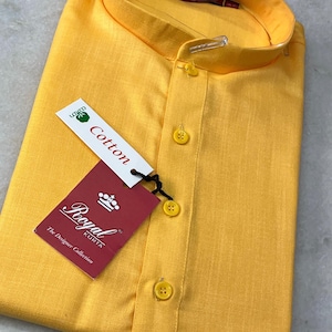 Ekologisk bomullsmangogul kurta | 100 % bomullsoutfit | Kurta för haldi- och mehndi-funktioner | Kurta för yoga | Festkläder Kurta-pyjamas