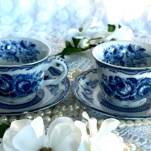 Antique China Set Blue and White - Etsy