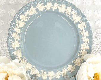 Wedgwood Salad Plate Lavender (Blue) SHELL EDGE, vintage china, Lavender Blue china, old china, collectible china, mix and match china