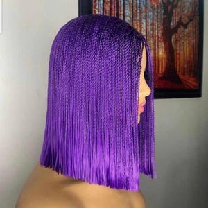 Braided Bob Wig, Short Braided Wig, Lightweight Braided Wig, Synthetic Wig, Tiny Braid Wig Bob Style in Custom Wig Colours, Small Braids Wig