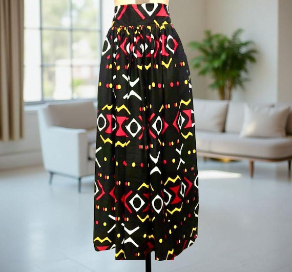 Mud Cloth Skirt, High Waist Skirt, Ankara Skirt, Maxi Skirt, Boho