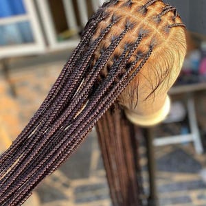 Braided Wig, Full Lace Braided Wig, Lightweight Box Braids Wig, Knotless Box Braids Wig, Full Lace Braided Wig, Ready to Wear Wig