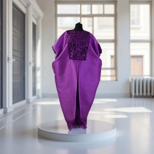 Mikado Boubou Dress, Mikado Silk Bubu, Maxi Dress, Plus Size Clothing for Women, African Women&#39;s Clothing