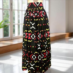 Mud Cloth Skirt, High Waist Skirt, Ankara Skirt, Maxi Skirt, Boho Skirt, Tribal Print Skirt, Ankara Maxi Skirt, Plus Size African Skirt