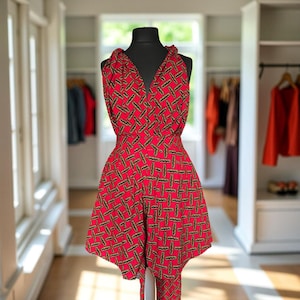Infinity Wrap Romper, Ankara Infinity Playsuit, Multi Way Wrap Romper, African Fashion, Ankara Jumpsuit, Romper Playsuits
