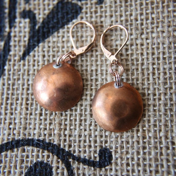 Hand Hammered Penny Earings