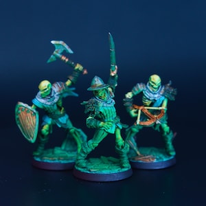 Skeleton Miniatures for DnD | Painted Enemy Minis - Undead Skeleton Warriors & Archers | Tabletop Minis for Dungeon Masters