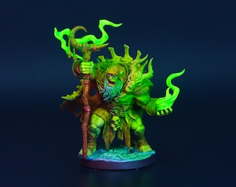 Brujo Orco / Miniatura Pintada para D&D / Líder Hechicero Enemigo - Brujo de las Sombras de Demonología Orca / Miniaturas de Warcraft / AG