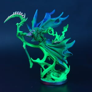 Skeletal Lich | Painted Miniature for DnD | Enemy Boss - Large | Skeleton Necromancer Lich | Tabletop RPG Minis for Dungeon Masters