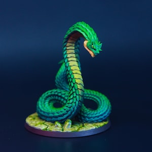 Giant Snake | Painted Miniature for DnD | Animal - Druid Wildshapes - Enemy Beast | Tabletop RPG Animal Mini for Dungeon Masters
