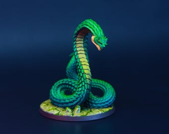 Giant Snake | Painted Miniature for DnD | Animal - Druid Wildshapes - Enemy Beast | Tabletop RPG Animal Mini for Dungeon Masters