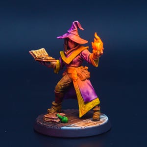 Apprentice Sorceress Wizard / Witch | Painted Miniature for DnD | Hero / Player Character - Medium | Mage / Sorcerer / Summoner | AG