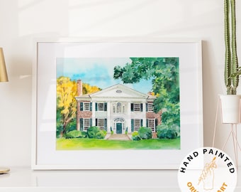 Home portrait, house painting, housewarming gift, our first home sign, home sweet home sign, watercolor home, house portrait, realtor gift