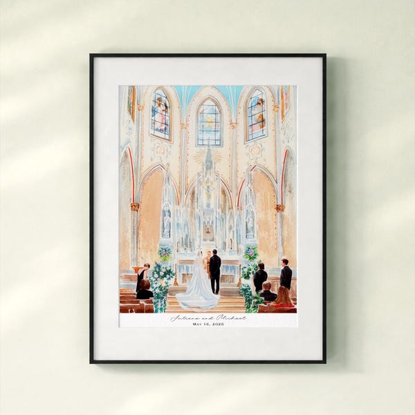 100% Hand-Painted Venue Painting, Custom Watercolor Venue,Anniversary Gift,Wedding Gift,Painting from Photo,Couple Gift,Personalised Drawing