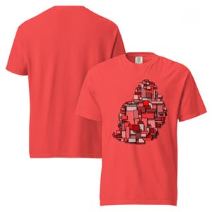 Mauritius Würfel Karte T-Shirt - unisex - rosa Würfel