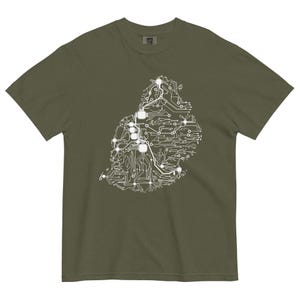 Mauritius Microchips map T-shirt - unisex - white circuits