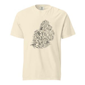 Mauritius Ortskarte T-Shirt - Unisex - innere schwarze Buchstaben