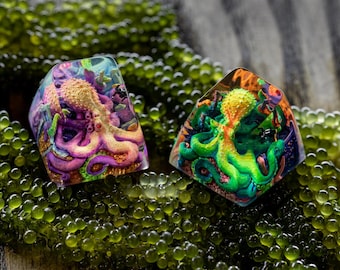 Kraken Absolut Artisan Keycap - Custom Resin Keycap - SA R1 & DOM Profile - Dwarf Factory