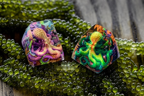 Kraken Absolut Artisan Keycap - Custom Resin Keycap - SA R1 & DOM Profile - Dwarf Factory