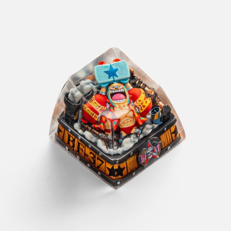 One Piece Artisan Resin Keycap - Collection 2 - Dwarf Factory SA R1 Profile Franky